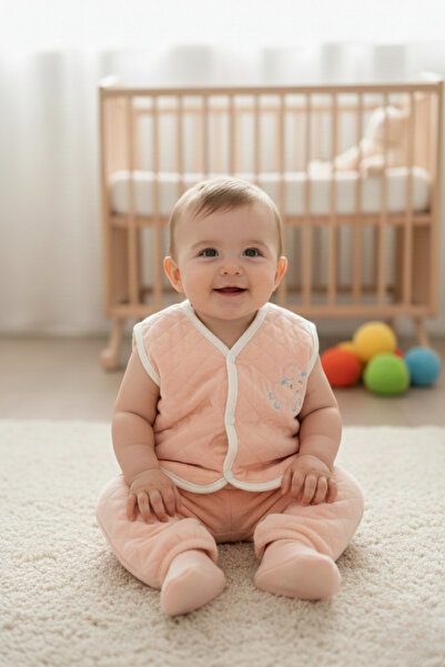 lilico Baby Cotton Embroidered Colorful Quilted Y Vest Set Double Set