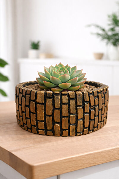 Store El Yapımı Saksı | Modern Dekoratif | 15x15x7 cm