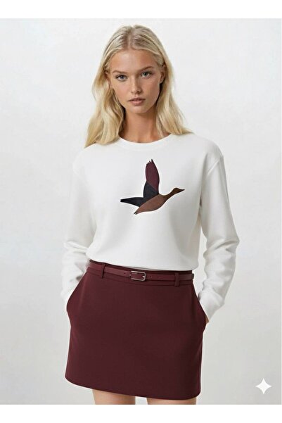 CLUB Kadın Sweatshirt Uzun kollu Modal kumaş Rahat Yumşak Esnek Yeni Sezon