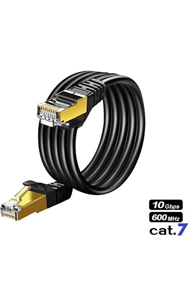 Derwell 1 Metre Yeni Nesil Cat7 Ultra Hızlı Ethernet Kablosu Yüksek Hızlı Gig...