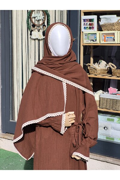 Nurul kisve Muslin Prayer Dress and Headscarf