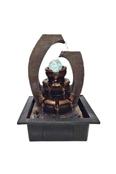 Tessari Fântână LED cu sferă transparentă pentru spațiu exterior 25 x 20 x 35 cm