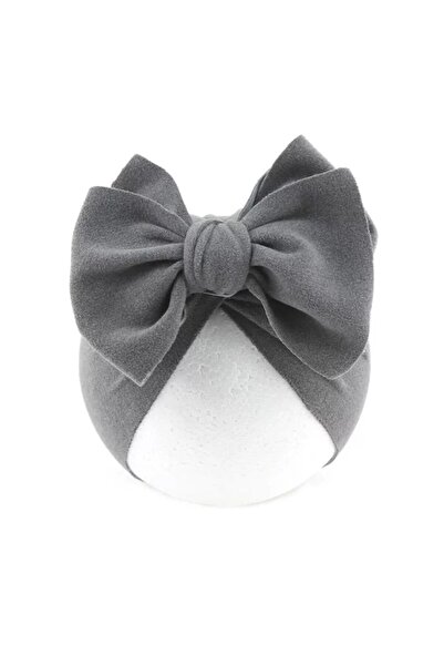 OEM Turban cu papion pentru fete - Gri