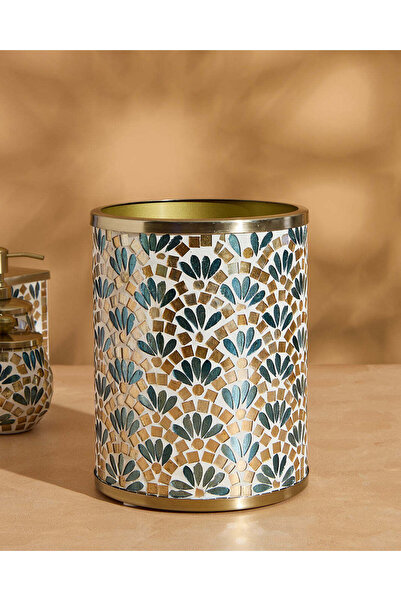 REDTAG سلة مهملات مزينة بالفسيفساء الذهبية