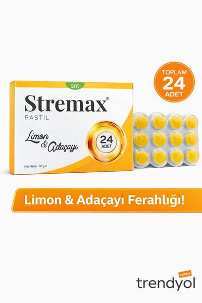 STREMAX Limon&Adaçayı özlü pastil 24'lü