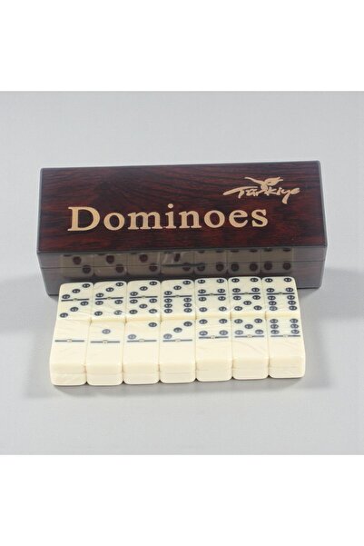 ELSELİFE Premium Domino Set with Turkey Logo in Luxury Wooden Box, 28 Pieces,...