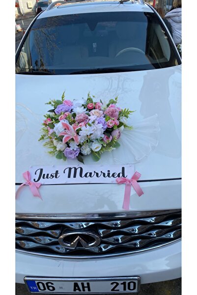 Z&B FLOWERS Kalpli Araba süsü Vakumlu Araba süsü Gelin Araba Süsü Konvoy süsü