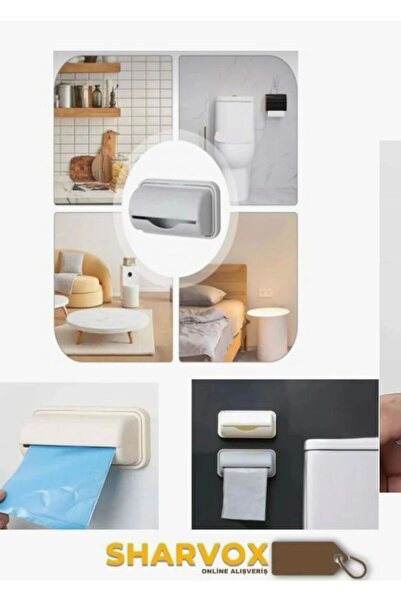 Sharvox Çöp Poşeti Haznesi – Yapışkanlı Çöp Poşeti Düzenleyici Aparat | Prati...