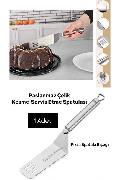 ÇEÇEN HOME Stainless Steel Cutting-Serving Spatula Sharp Edge Spatula Knife P...