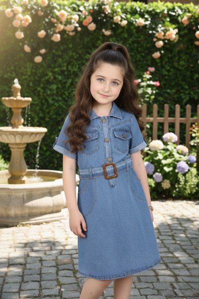 ruhaay Κοριτσίστικο τζιν φόρεμα με ζώνη