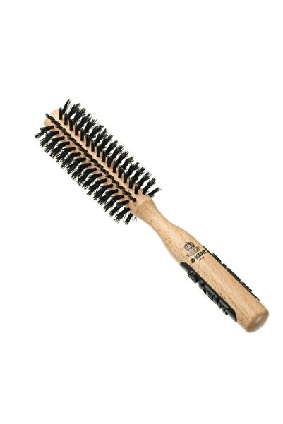 KENT Small Wooden Round Curling Brush with Hard Natural Bristle- (PF04)