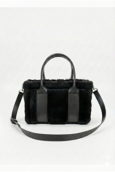 İKRA ÇANTA Mini Boy Kadın Kolon Askılı Kürklü Peluş Çapraz Çanta