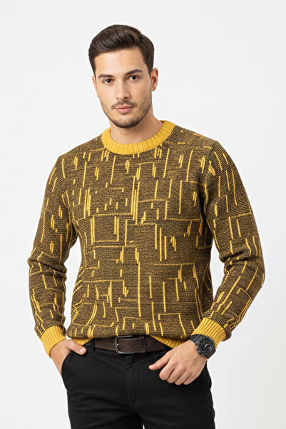 Pulltonic Чоловічий велосипедний комір з візерунком М'який светр