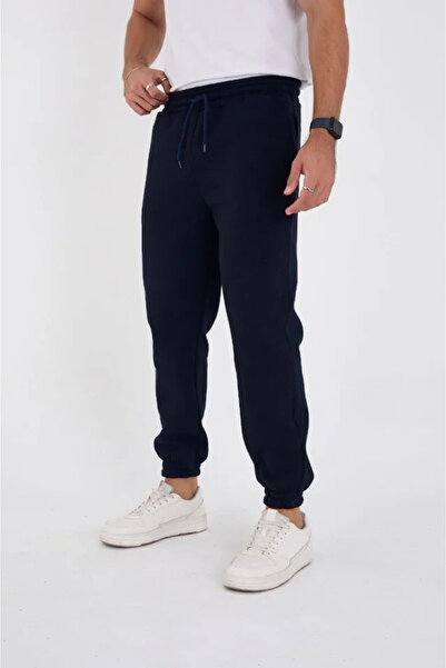 Kanonik Education Unisex Winter Three Thread Elastic Sweatpants - Navy Blue