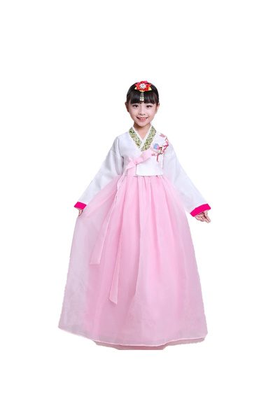 Al Aoyama Gril KoreanTraditional Long Sleeve Hanbok Dress Cosplay Costume