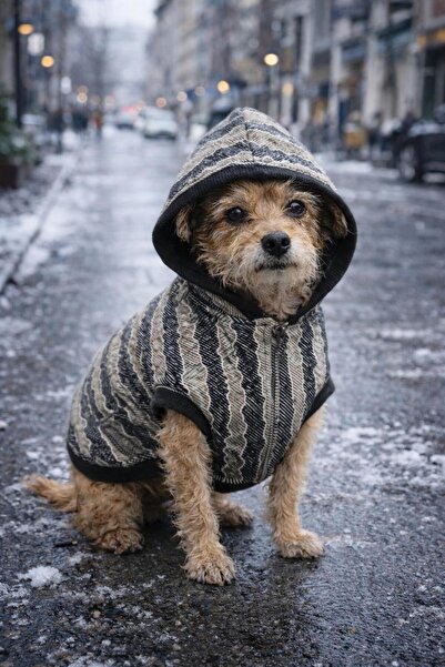 Alphadog سترة للكلاب ذات سلالة صغيرة مع فرو داخلي متموج