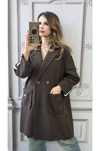 GLAMSI Curled coat with sleeve details