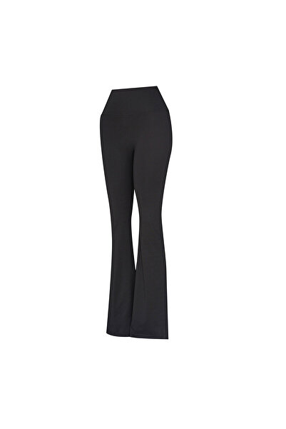 hummel 932455-2001 HMLSAJAR TIGHT PANTS Siyah Kadın İspanyol Paça Yüksek Bel ...