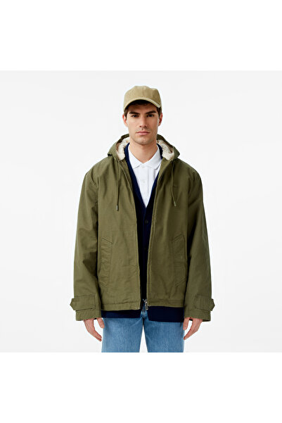 Lacoste Erkek Kapüşonlu Haki Mont