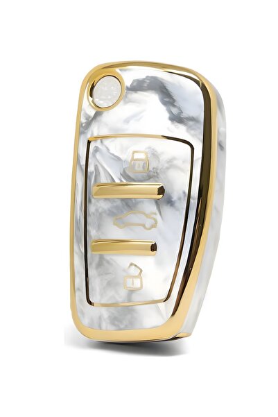 AutoHan Keys غطاء حماية للمفتاح لسيارات أودي A1 A3 A4 A5 A6 A7 Q3 Q5 Q7 باللو...