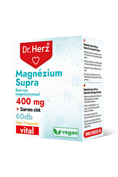 Dr Herz Magnesium supra 400 mg + zinc capsules 60 pcs