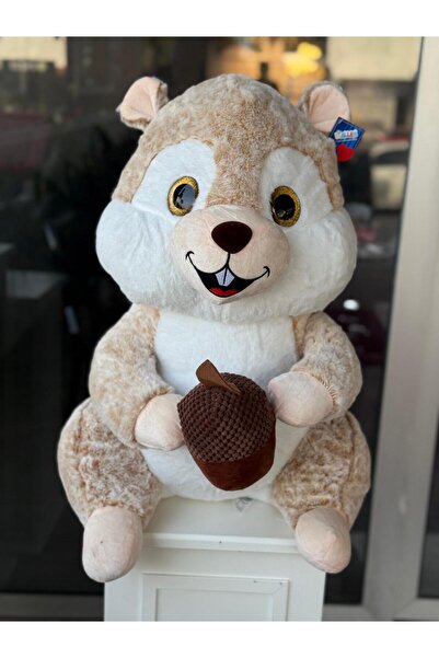 Flower Toys Fındık Tutan Dev Boy 60 cM Peluş Sincap