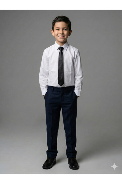 tinytrends Boy's Satin Tie with Tie Clip Wedding Celebration 1-16 Years Old C...