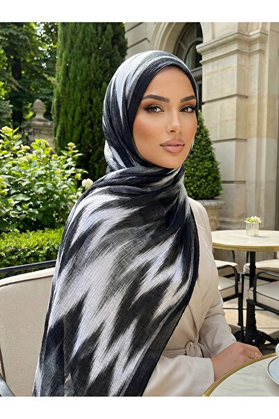 SilkTouch Zigzag pattern muslin shawl