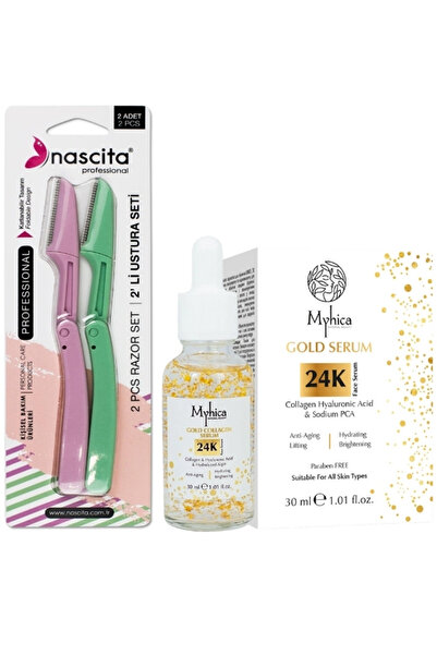 nascita Açılır/kapanır Yüz Ustura Seti2'li-SET16 + 24k AltınParçacıklı Kırışı...