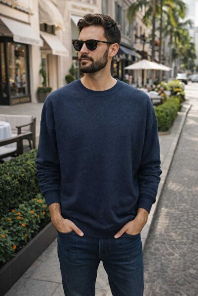 pi fashion Men's Basi̇c Ribbed Knitted Sweater