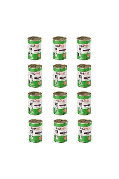 Pawmas pate kuzu etli yetişkin köpek konservesi 400 gr x 12adet