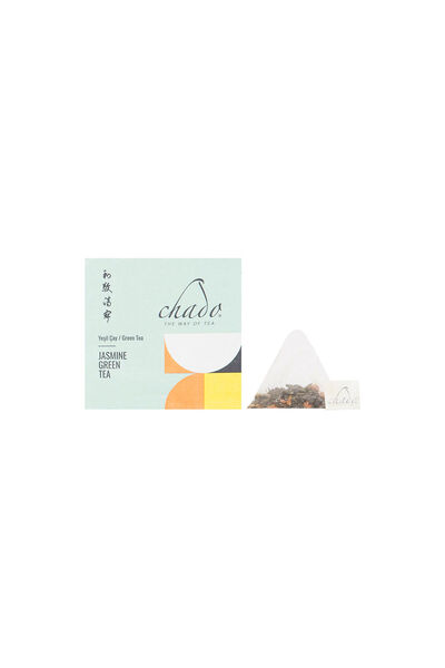 Chado Jasmine Green Tea Gerçek Yasemin Çiçekli ve İri Yapraklı Piramit Poşet Yeşil Çay