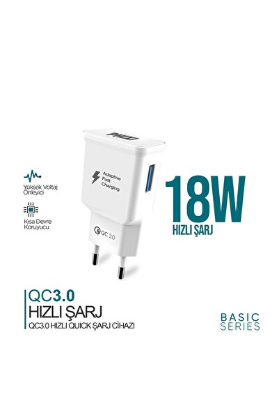 Phixi QCH202 Basic 12V / 3A Qualcomm 3.0 Hızlı Şarj Adaptörü