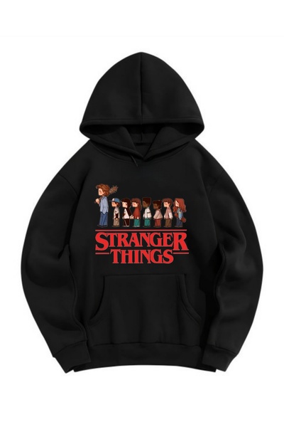 donamod Unisex Oversized Stranger Things Printed Sweatshirt