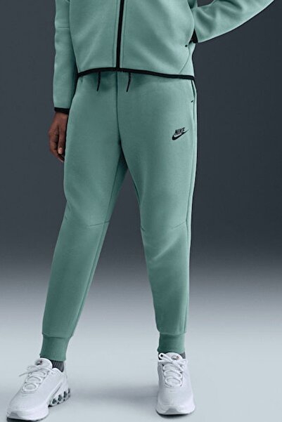Nike Pantaloni sport pentru copii Tech Fleece, verzi, cu buzunar cu fermoar, ...