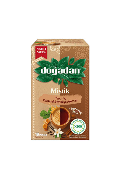 Doğadan شاي ميستيك 18 عبوة - بنكهة القرفة والكراميل والفانيليا (شاي مانافي)