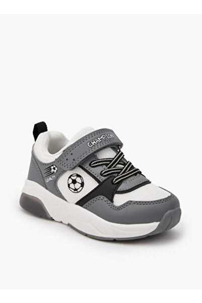 Juniors Boys Hook & Loop Light-Up Ankle Sneakers