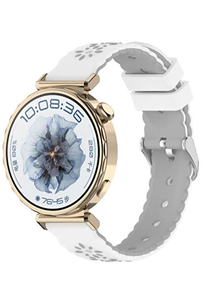 Nezih Case Huawei Watch Gt4 / Gt5 / Gt6 41mm Compatible Floral Motif Silicone...