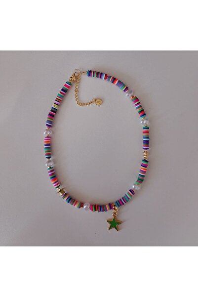shop Stella Colorful Fimo Beaded Star Necklace