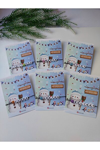 Lilamor 5 Adet Karne Hediyesi İsimli Bileklik