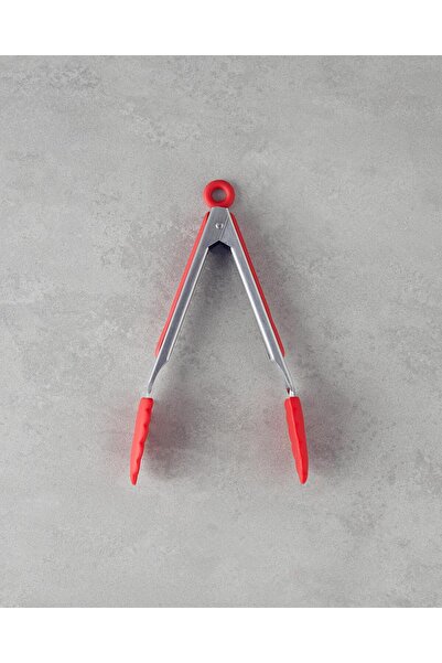 English Home Cordelia Silicone Tongs Red