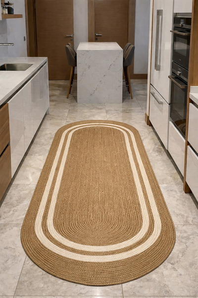 Butterfly Homes Jute Rug, Doormat, Kitchen Rug, Bath Mat, Balcony Mat Oval Rug