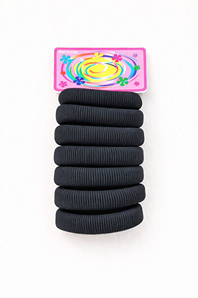 KRAFTELLA 6’lı 6 cm İthal Kalın Siyah Lastik Toka – Kopmayan, İz Bırakmayan S...