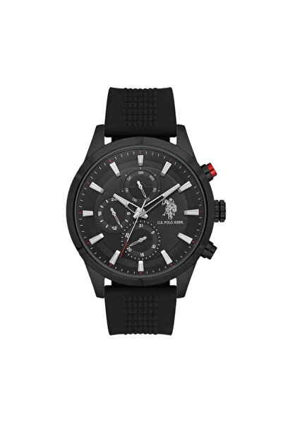 U.S. Polo Assn. Crossing Black Dial Black Stainless Steel Bracelet Multifunct...