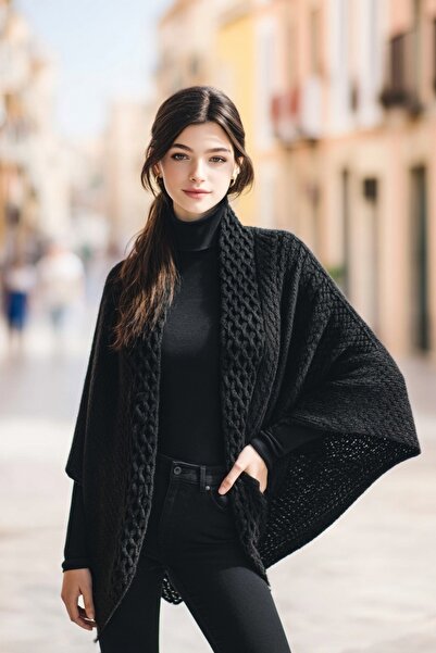 LAGRANZE Elegance Knitwear Poncho