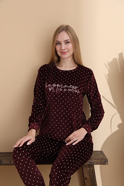 ELİTOL Кадифено щастие Настроение Дамски пижамен комплект