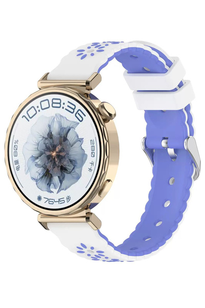 Nezih Case Huawei Watch Gt4 / Gt5 / Gt6 41mm Compatible Floral Motif Silicone...