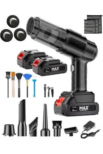 ALLESM مكنسة كهربائية يدوية لاسلكية عالية الطاقة، قوة شفط 35000 باسكال وقوة ن...