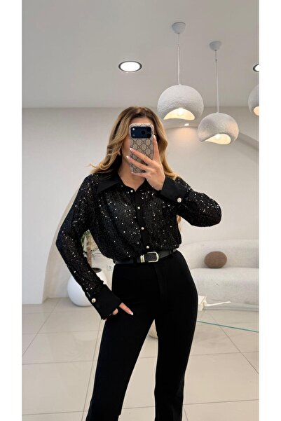 Şulenin Butiği PUL PAYET GÖMLEK