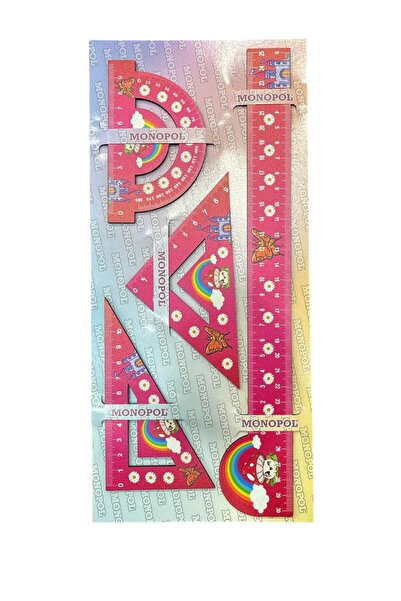 Monopol 4-Piece Wood Ruler Set